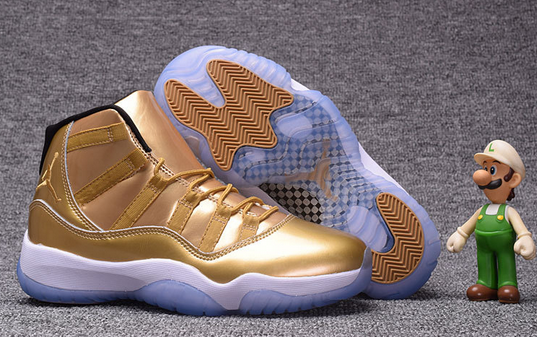 Air Jordan 11 Retro All Gold Shoes - Click Image to Close